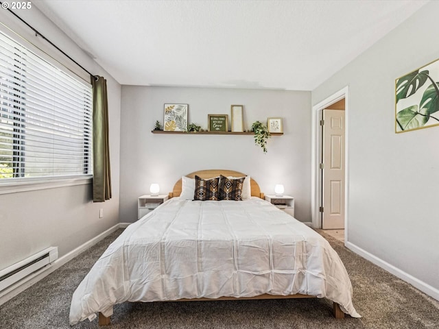 9908 SE Talbert St, Clackamas, OR 97015 - carpeted bedroom featuring a baseboard radiator and baseboards