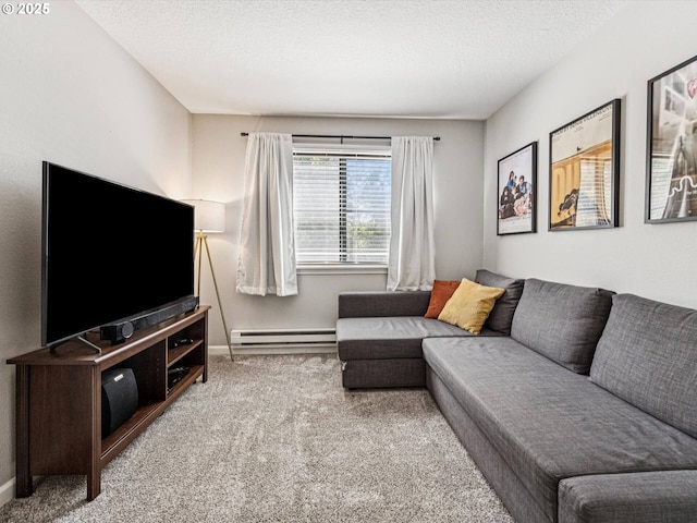 9908 SE Talbert St, Clackamas, OR 97015 - living room featuring baseboard heating and carpet floors