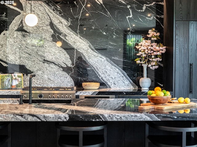 detailed view of decorative backsplash
