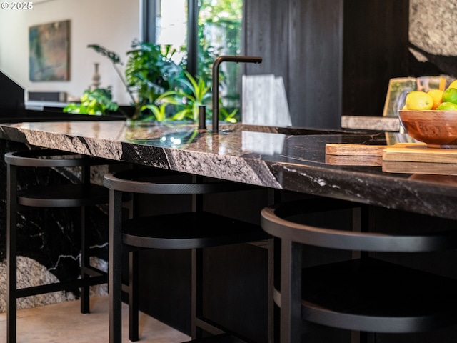 view of bar area