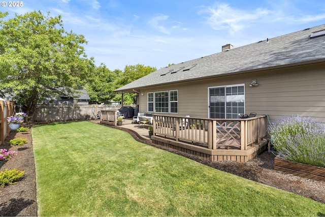 1537 W 13th Ave, Junction City, OR 97448 - fenced backyard featuring a wooden deck