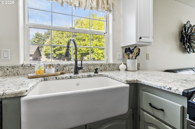 1537 W 13th Ave, Junction City, OR 97448 - kitchen with white cabinets and light stone counters