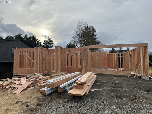 view of yard with a wooden deck