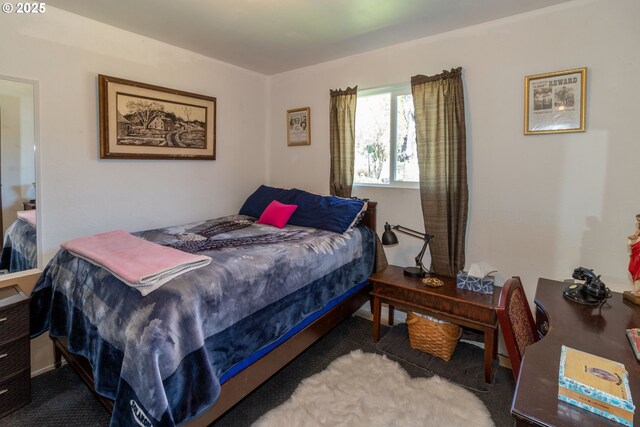 bedroom with carpet floors