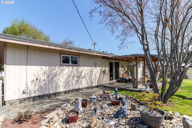 rear view of property with a patio area