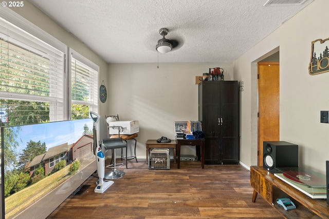 2012 SE Evans Ave, Troutdale, OR 97060 - office area with wood finished floors and a textured ceiling
