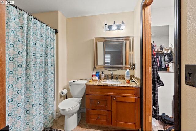 2012 SE Evans Ave, Troutdale, OR 97060 - full bathroom featuring vanity, tile patterned floors, and curtained shower