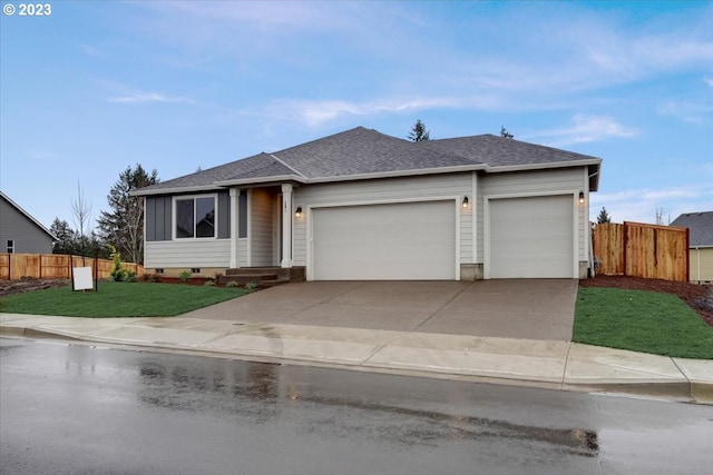 1636 N Millican Crfeek St, Lafayette, OR 97127 - ranch-style house with a garage, driveway, and roof with shingles