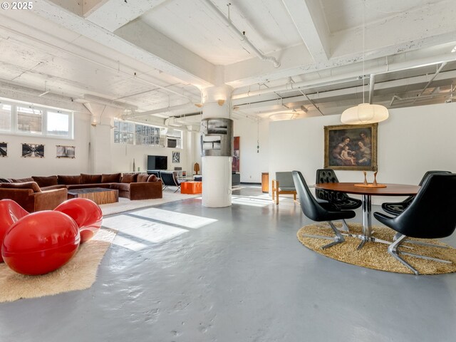 interior space with concrete flooring