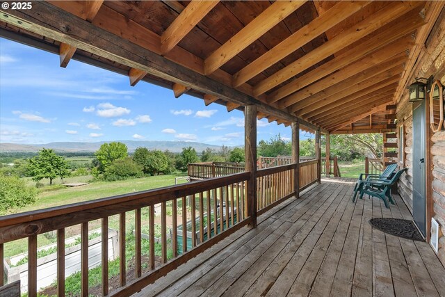 35912 Valley View Ln, Halfway, OR 97834 - wooden deck featuring a mountain view