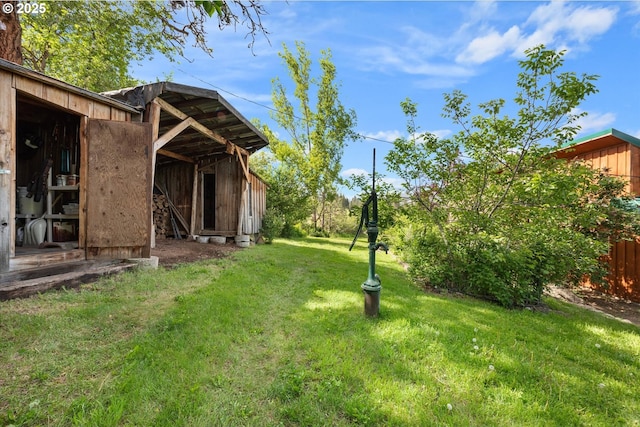 35912 Valley View Ln, Halfway, OR 97834 - view of green lawn with an outdoor structure and an outbuilding