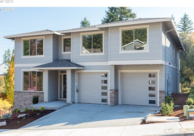 view of front of house featuring a garage