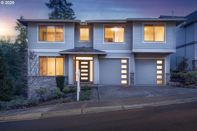 view of front of house featuring a garage