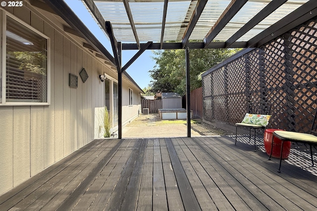 18294 SW Bergs Ct, Beaverton, OR 97003 - wooden terrace with a pergola