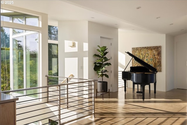 interior space featuring an upstairs landing
