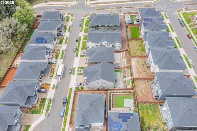aerial view with a residential view