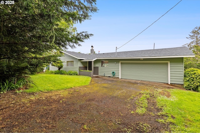 3621 NE 10th St, Otis, OR 97368 - single story home with an attached garage, a front yard, and driveway