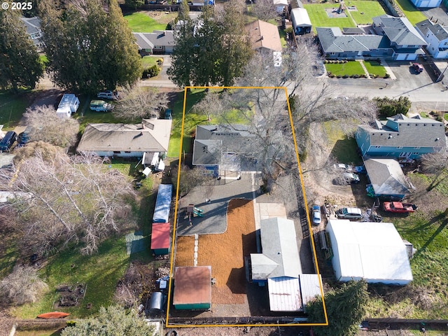 aerial view featuring a residential view