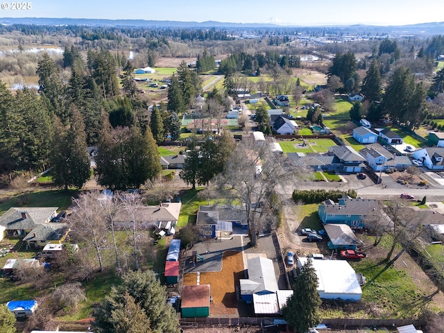 aerial view with a residential view