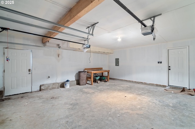 6300 SW Arranmore Pl, Portland, OR 97223 - garage featuring electric panel and a garage door opener