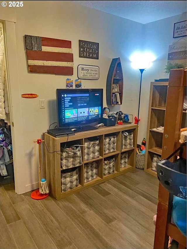 interior space with wood-type flooring