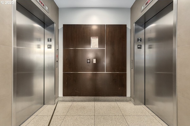 hall featuring elevator