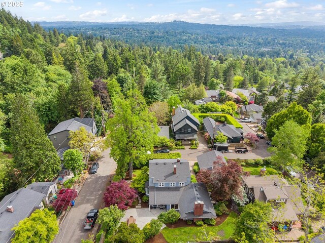 3537 SW Woods St, Portland, OR 97221 - aerial view of residential area with a forest