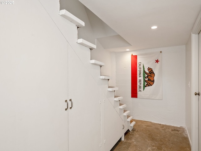 3556 NE Alberta Ct, Portland, OR 97211 - basement featuring stairs and recessed lighting