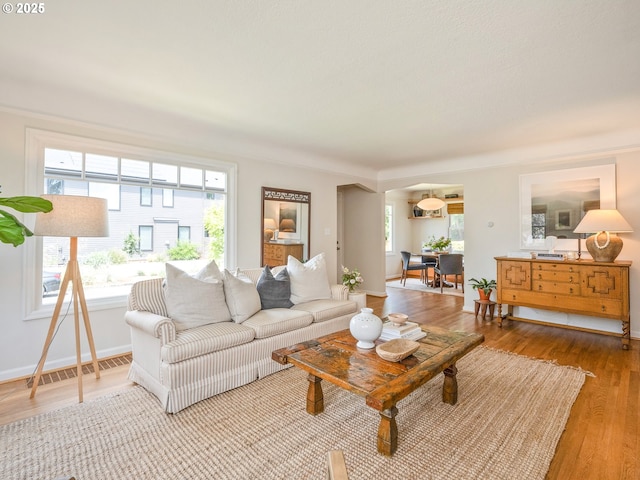 3556 NE Alberta Ct, Portland, OR 97211 - living area with wood finished floors and baseboards