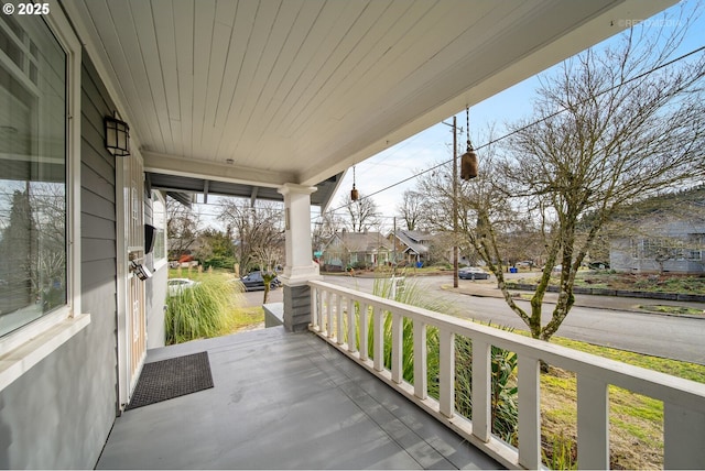 view of patio with a porch