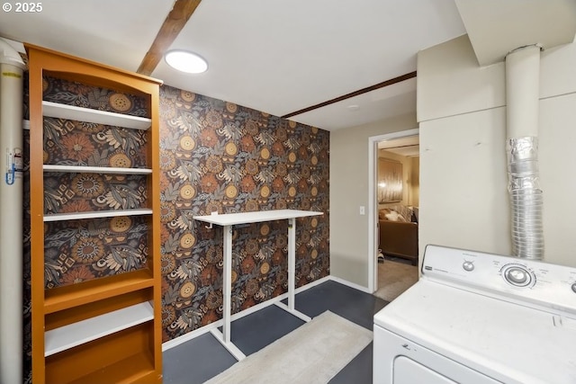 washroom featuring washer / dryer