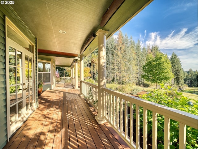 view of wooden terrace