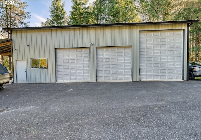 garage with a detached garage