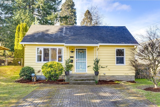 view of bungalow-style home