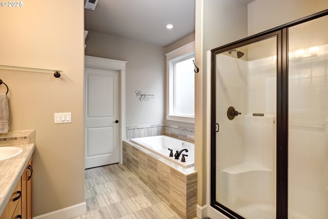 9350 SW Gertz Ln, Tualatin, OR 97062 - bedroom with vaulted ceiling, carpet, baseboards, connected bathroom, and ceiling fan