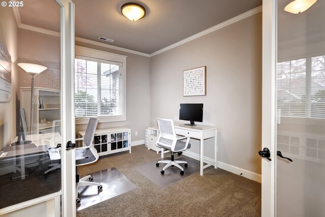 9350 SW Gertz Ln, Tualatin, OR 97062 - office space with carpet, ornamental molding, and baseboards