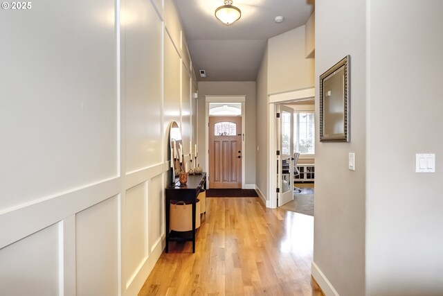9350 SW Gertz Ln, Tualatin, OR 97062 - hallway with light wood-style flooring and baseboards