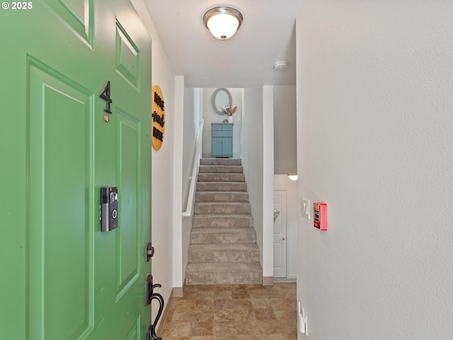 12130 NE Fremont St Unit 4, Portland, OR 97220 - entryway featuring stairway and baseboards