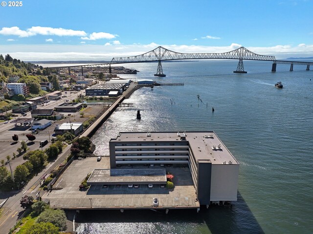 1 3rd St Unit 204, Astoria, OR 97103 - drone / aerial view of a notable bridge and a nearby body of water