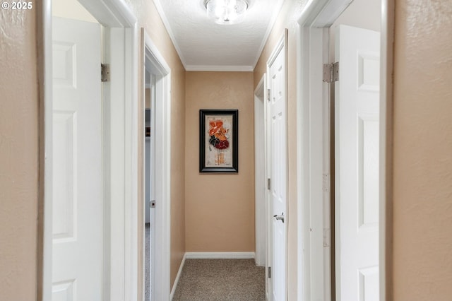 4750 SW 3rd St, Corvallis, OR 97333 - hall featuring carpet floors, baseboards, and crown molding