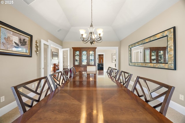 2130 S 26th Ave, Ridgefield, WA 98642 - dining area with a chandelier, lofted ceiling, and french doors