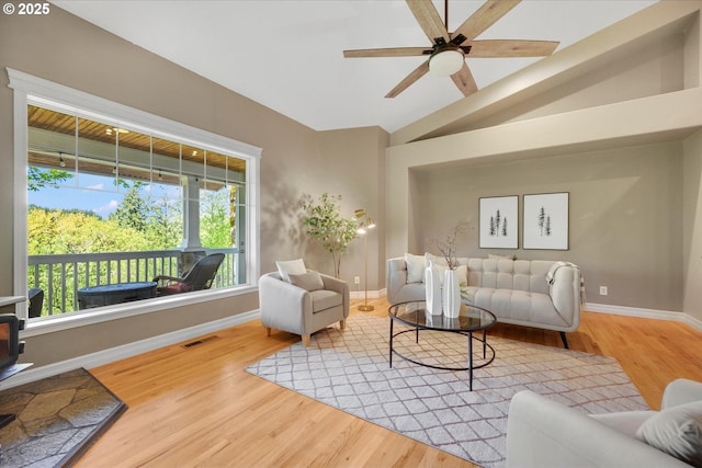 15564 S Neibur Rd, Oregon City, OR 97045 - living room with plenty of natural light, baseboards, wood finished floors, and visible vents
