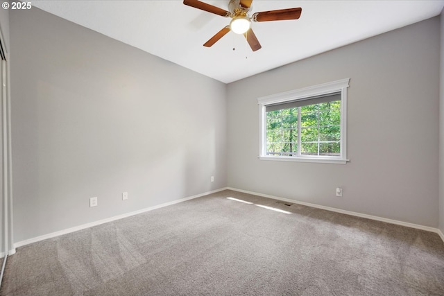 15564 S Neibur Rd, Oregon City, OR 97045 - unfurnished room with carpet floors, baseboards, a ceiling fan, and visible vents