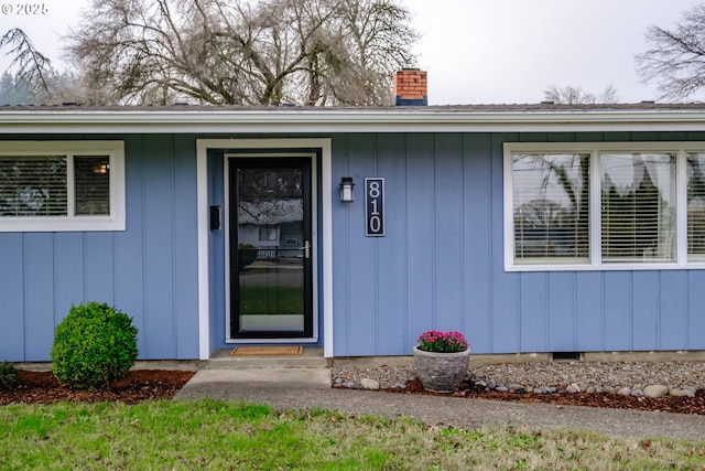 view of doorway to property