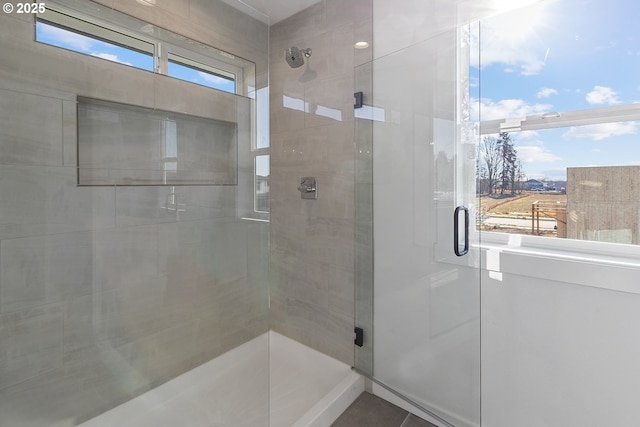 bathroom with walk in shower