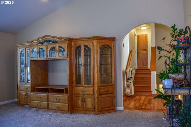 130 Candice Ct, Medford, OR 97504 - interior space featuring lofted ceiling and carpet floors