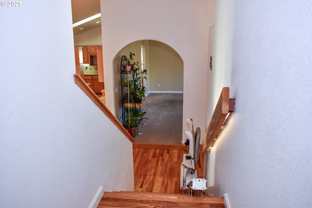 130 Candice Ct, Medford, OR 97504 - staircase with lofted ceiling