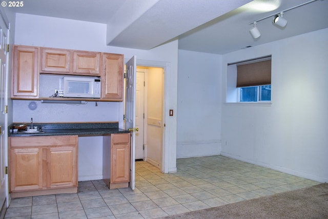 130 Candice Ct, Medford, OR 97504 - kitchen featuring sink, light tile patterned floors, and track lighting