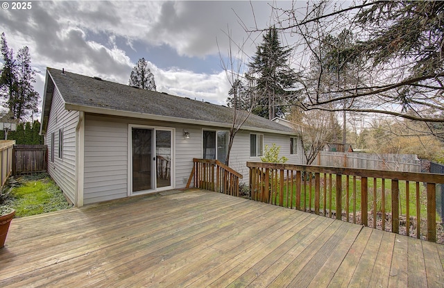 wooden terrace with fence