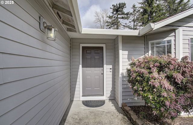 view of doorway to property